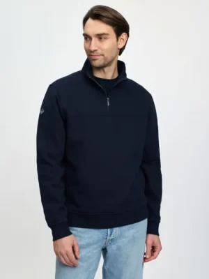 Mens Quarter Neck Sweat Navy