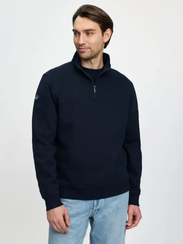 it08173_studio_mensquarternecksweat_navy_001_1_ Mens Quarter Neck Sweat Navy