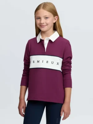 Young Rider Riley Rugby Shirt Blackberry