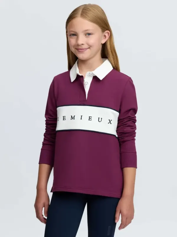 Young Rider Riley Rugby Shirt Blackberry