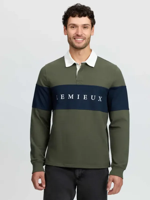 it09550_studio_mensrugbyshirt_olive_001 Mens Rugby Shirt Olive