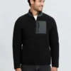 it09555_studio_mensborghalfzipsweat_black_001 Mens Borg Half Zip Sweat Black
