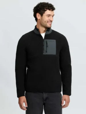 Mens Borg Half Zip Sweat Black