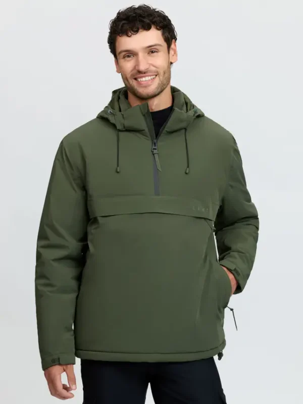 it09670_studio_menswaterproofanorak_olive_001 Mens Waterproof Anorak Olive