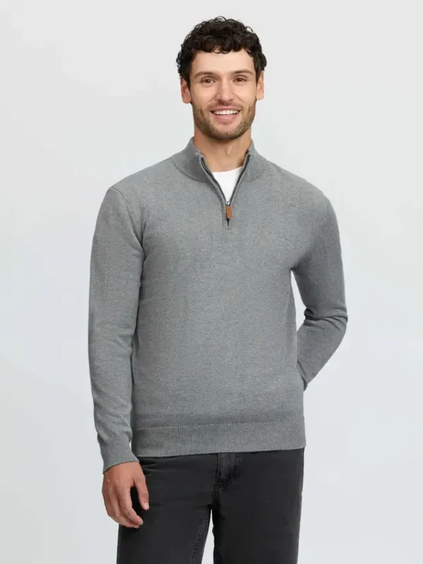 it09692_studio_mensquarterzipknit_grey_001 Mens Quarter Zip Knit Grey